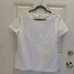 Brooks Brothers White Eyelet Women Top